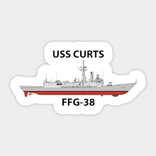 USS CURTS - FFG-38 OH PERRY CLASS Sticker